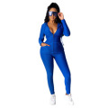 C7225 New Women Yoga Sets Fitness Fall Sweaters Clothing Plus Size Workout 2 Piece Jogger Tracksuits Sets For Women